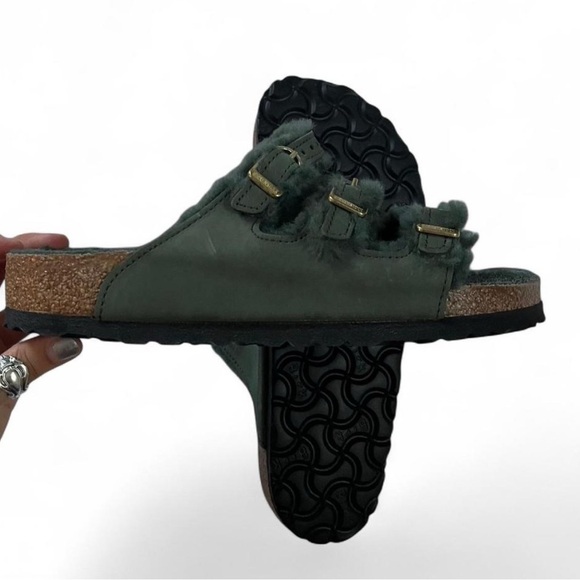 Birkenstock Florida Fresh Sherling Thyme Sandals Women’s Size EU 38 US 7/7.5 - Picture 3 of 4